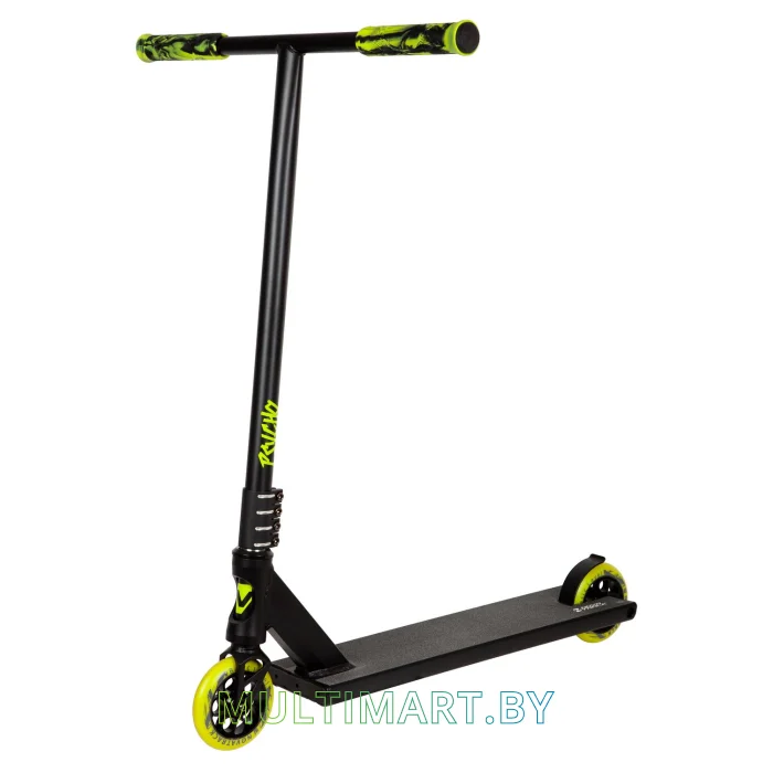 Самокат Novatrack Psycho 110A.PSYCHO.BLM21 (черный/лимонный, 2021)